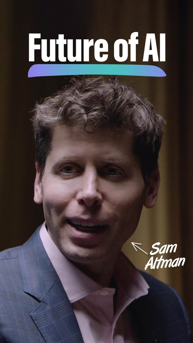 "I'm not a believer that this is the end of work at all." Sam Altman and Azeem Azhar discuss the potential impact of AI on workers in the future Stream Exponentially with Azeem Azhar Wednesdays 8pm ET