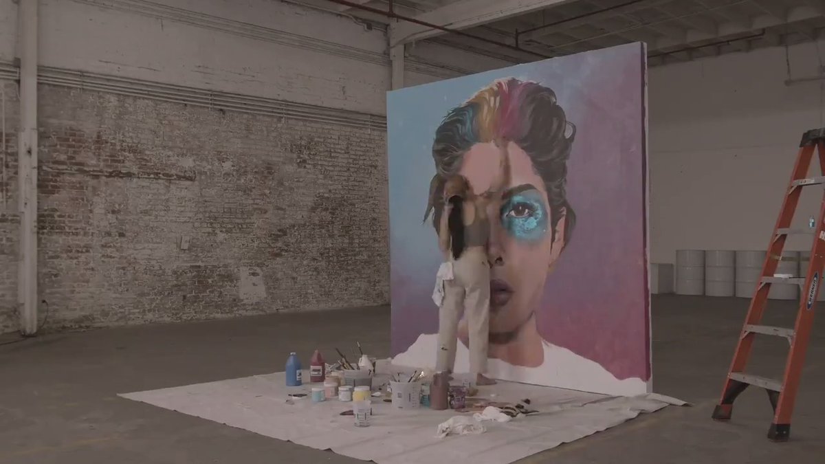 Other artists: reveals their album covers on twitter.. Halsey: 7.5 hour livestream HAND PAINTING the cover for the reveal