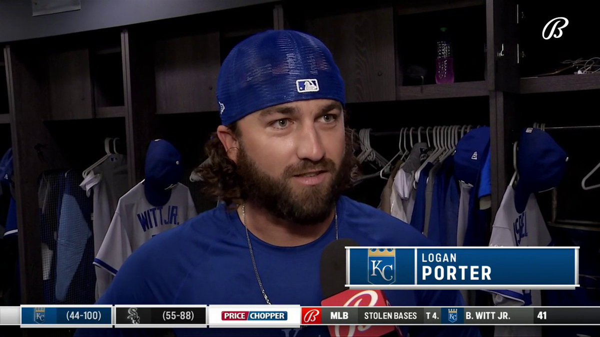 Logan Porter on being called up to the majors: "I dreamed of this of this my whole life, to see it actually come to fruition, I can't even put it into words." TV: Bally Sports Kansas City Stream: