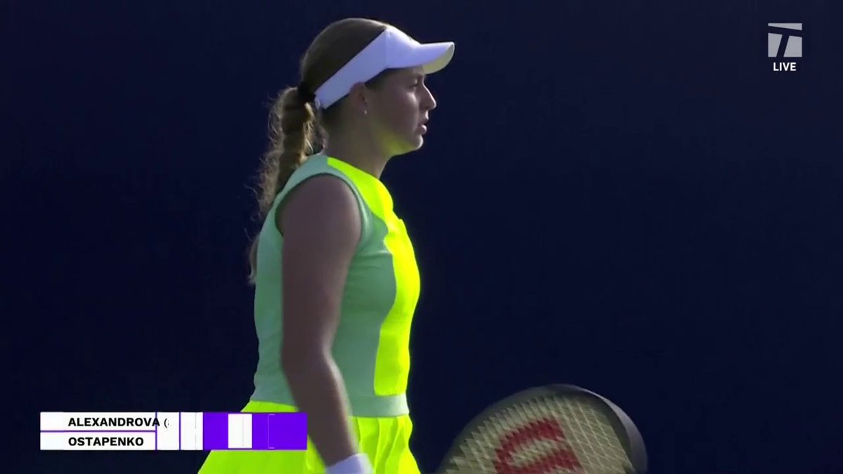 What a rollercoaster! With Ostapenko up 7-6 4-1 and then Alexandrova up 5-2 in the 3rd! Jelena Ostapenko wins 5 straight games to earn the 7-6(3), 6-7(6), 7-5 win! #SanDiegoOpen