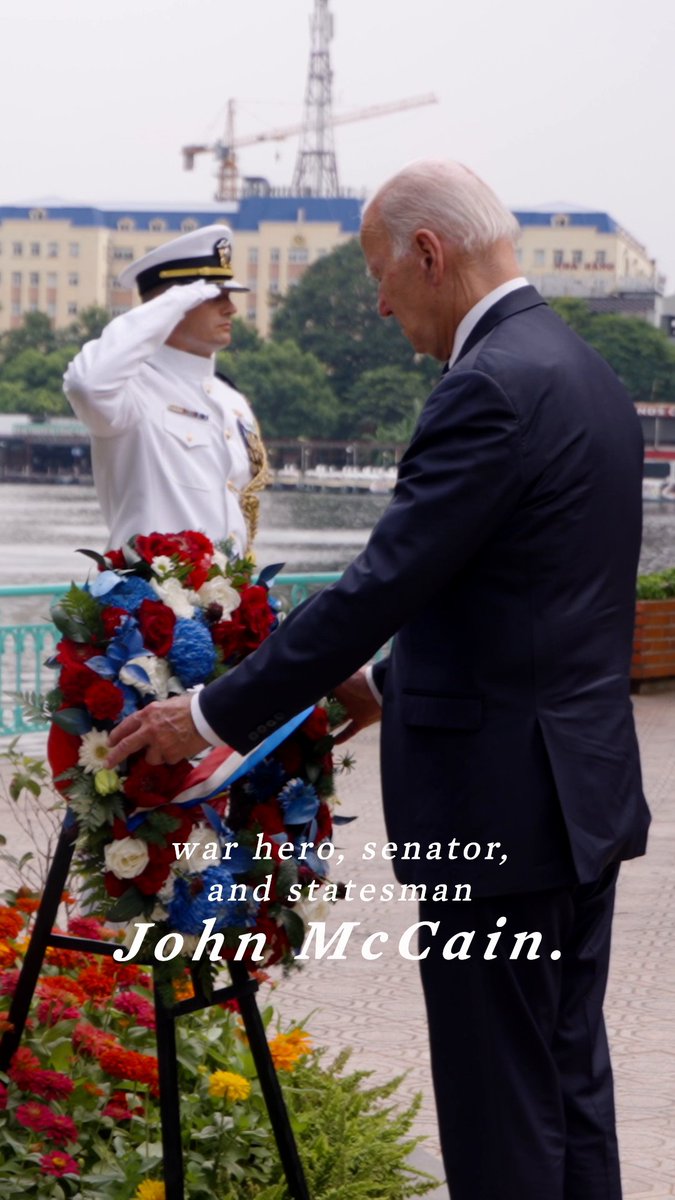 In Hanoi, I visited the marker to honor my friend Senator John McCain – a man who put duty to country first. We must never lose that sense of national unity.