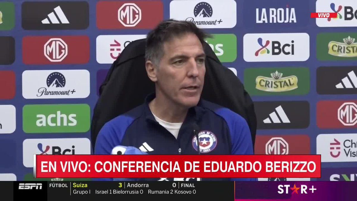 "GENERAMOS LAS OCASIONES MÁS CLARAS... LA MERMA FÍSICA DE ARTURO NOS CONDICIONÓ" #SportsCenter Eduardo Berizzo, seleccionador de #LaRoja, y sus impresiones tras la paridad sin goles con Colombia en el Monumental.