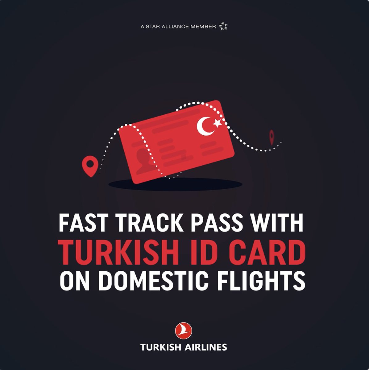 ✈️ Did you know you can use your Turkish ID card for a speedy travel experience on domestic flights? Watch our video to learn how, following your check-in, you can carry out your boarding and security passes simply with your Turkish ID. #TurkishAirlines #TurkishTechnology