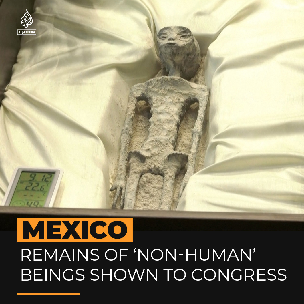 The remains of alleged 'non-human' beings have been presented to a hearing in Mexico's Congress investigating claims of alien life 👽