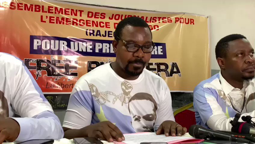 Liberté de la Presse en RDC :les journalistes, à travers le RAJEC, accordent un ultimatum de 72h pour la libération sans condition de Stanis Bujakera .Passer ce délai,vous aurez encore des journalistes à arrêter ! Nous serons dans la rue dans les manifestations d’envergure.Vous ne nous faites pas peur et vous ne nous ferez pas taire. Le Journalisme n’est pas un crime et le journaliste n est pas un criminel! Bafwa Bafwa!!✊🏿Sonia Rolley Jeune Afrique RFI Afrique