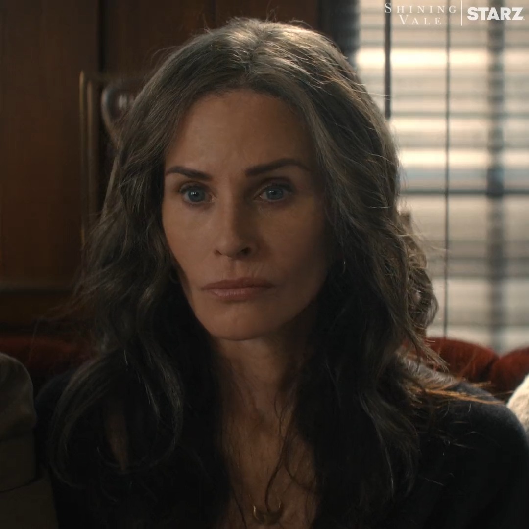 It's time to get hysterical. Courteney Cox, Greg Kinnear, and Mira Sorvino star in horror-comedy #ShiningVale, premiering Friday the 13th of October on STARZ.