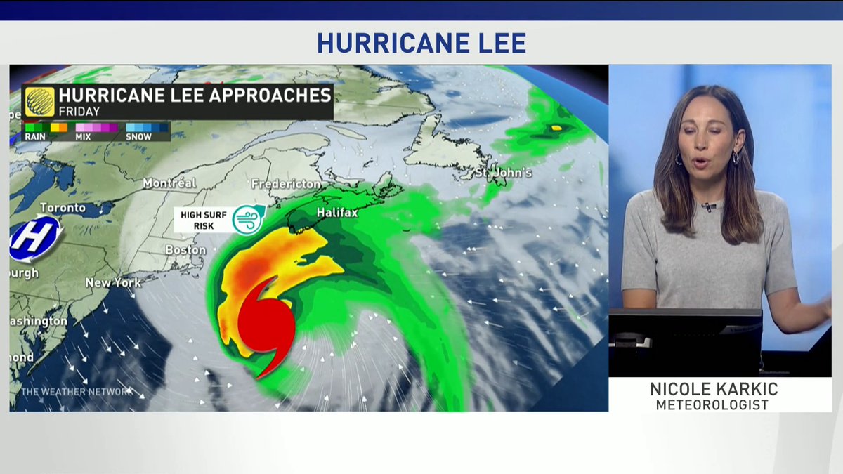 Environment Canada issues an alert ahead of hurricane #Lee as it continues to track through the Atlantic, with a path towards Atlantic Canada by the end of the week.