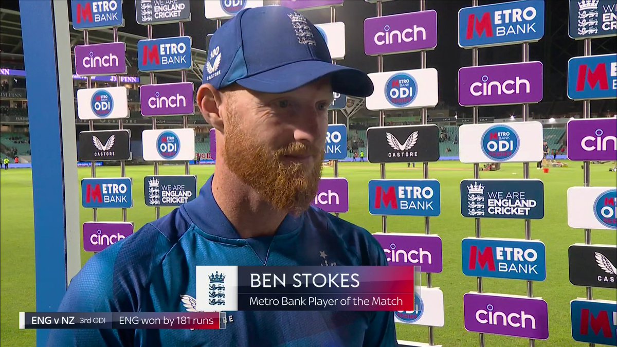 "I apologised to him [Jason Roy] upstairs" 😅 Ben Stokes reacts to breaking the highest ODI runs record for England 💪