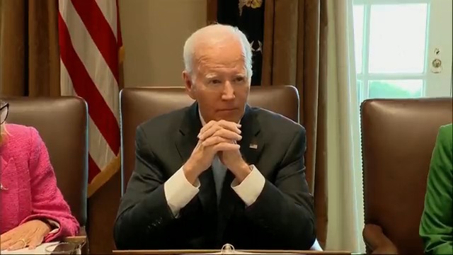 Biden sits and blankly stares at the press as he refuses to answer questions about impeachment and his involvement in his son's corruption