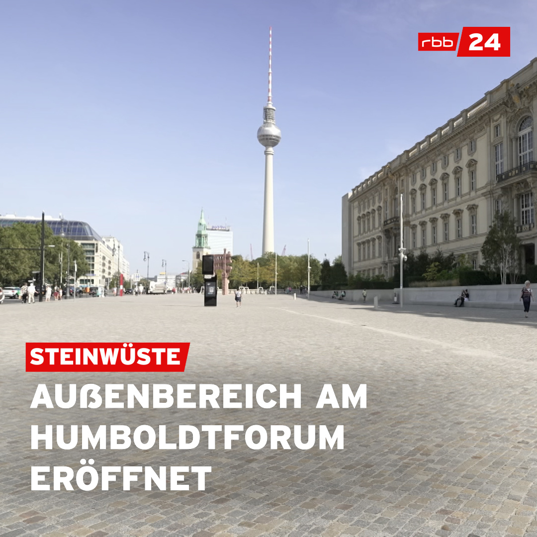 🪨 Stein mit Stein, garniert mit Stein: Der Außenbereich am #Humboldtforum in #Berlin-Mitte ist eröffnet worden. "Ein Ort, an dem man gerne hingeht" mit "Aufenthalt direkt an der Spree, den man nirgends in der Stadt hat", soll er sein. Wirklich?