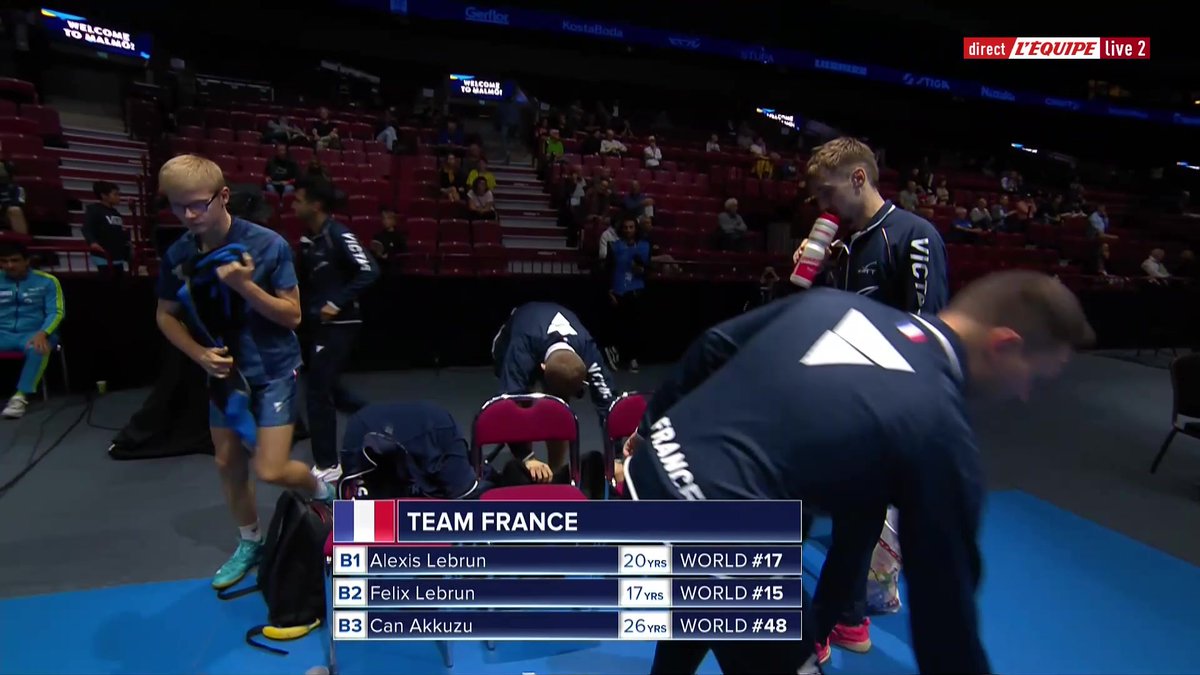 Match difficile pour la France en huitièmes de finale du Championnat d'Europe par équipes : les Bleus affrontent la Slovénie, qui a dans ses rangs de 10e mondial ! Suivez le match en direct sur L'Équipe live, via votre espace TV : #lequipeTTABLE