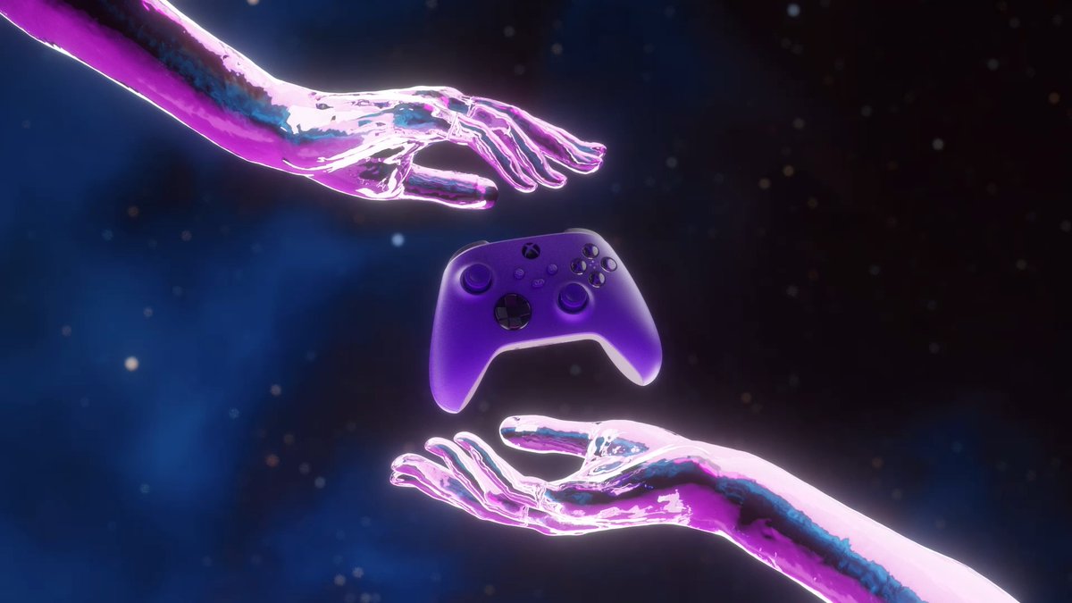 Curve-se diante da cor roxa. 💜🎮 Conheça o novo controle sem fio Astral Purple.