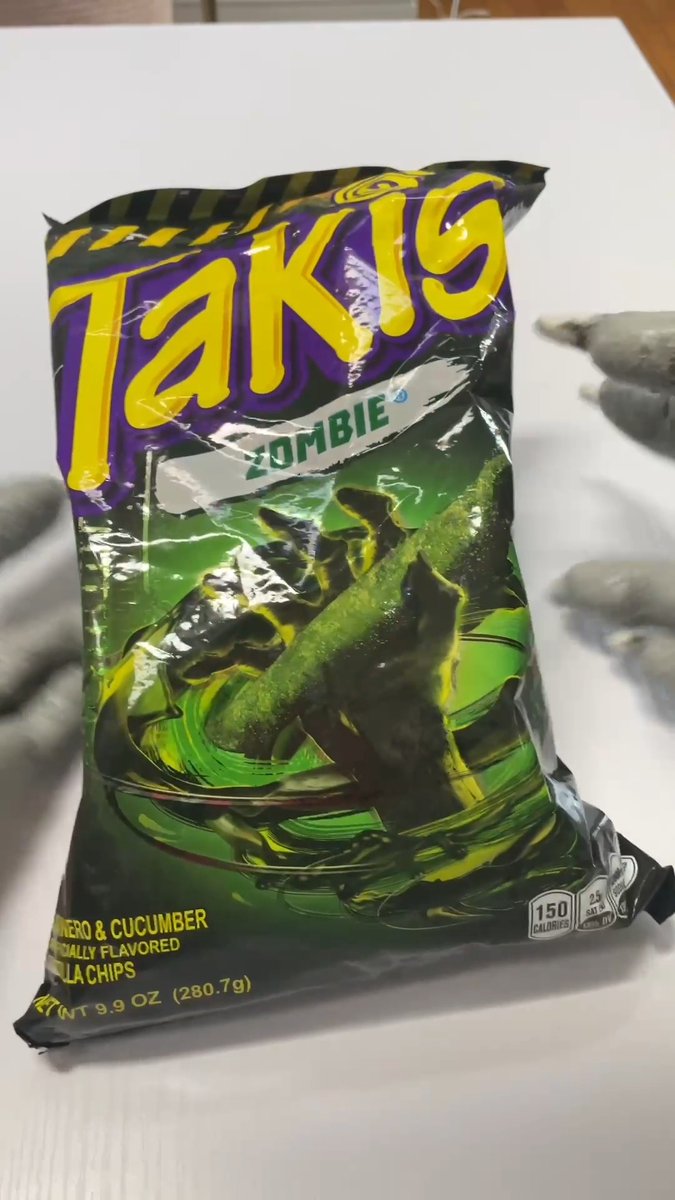 braaaaaaiiins... we mean, zombie takis! 🧠🧟 have you tried this flavor yet? just try not to run into any zombies on your way to 5B 😰 #fivebelowfinds #zombietakis Takis