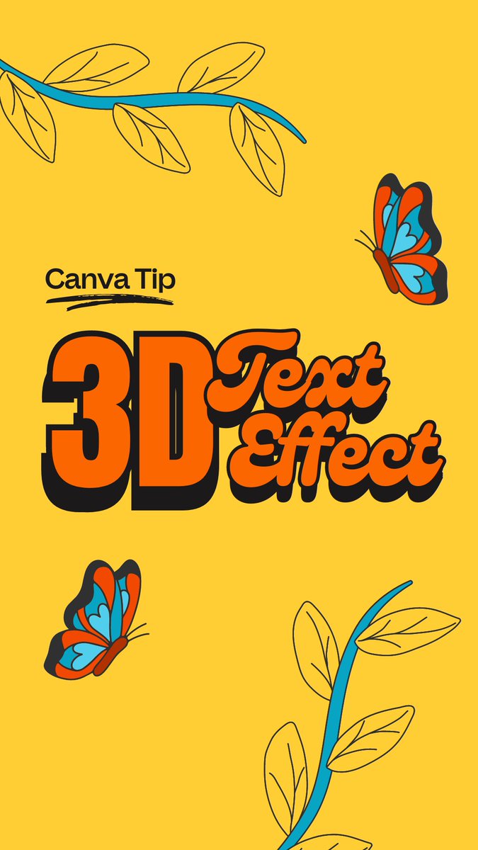 From posters to social posts, make your message pop with this #CanvaTip! #Canva #TextEffects #3DTextEffect