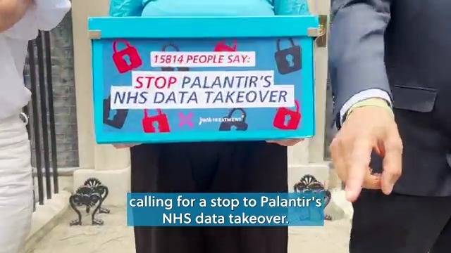 The government are lining up US spy tech company Palantir for a £480m contract to manage our NHS health data. This is being done without transparency and without our consent. We say loud and clear: Palantir, hands off our health data! Steve Barclay