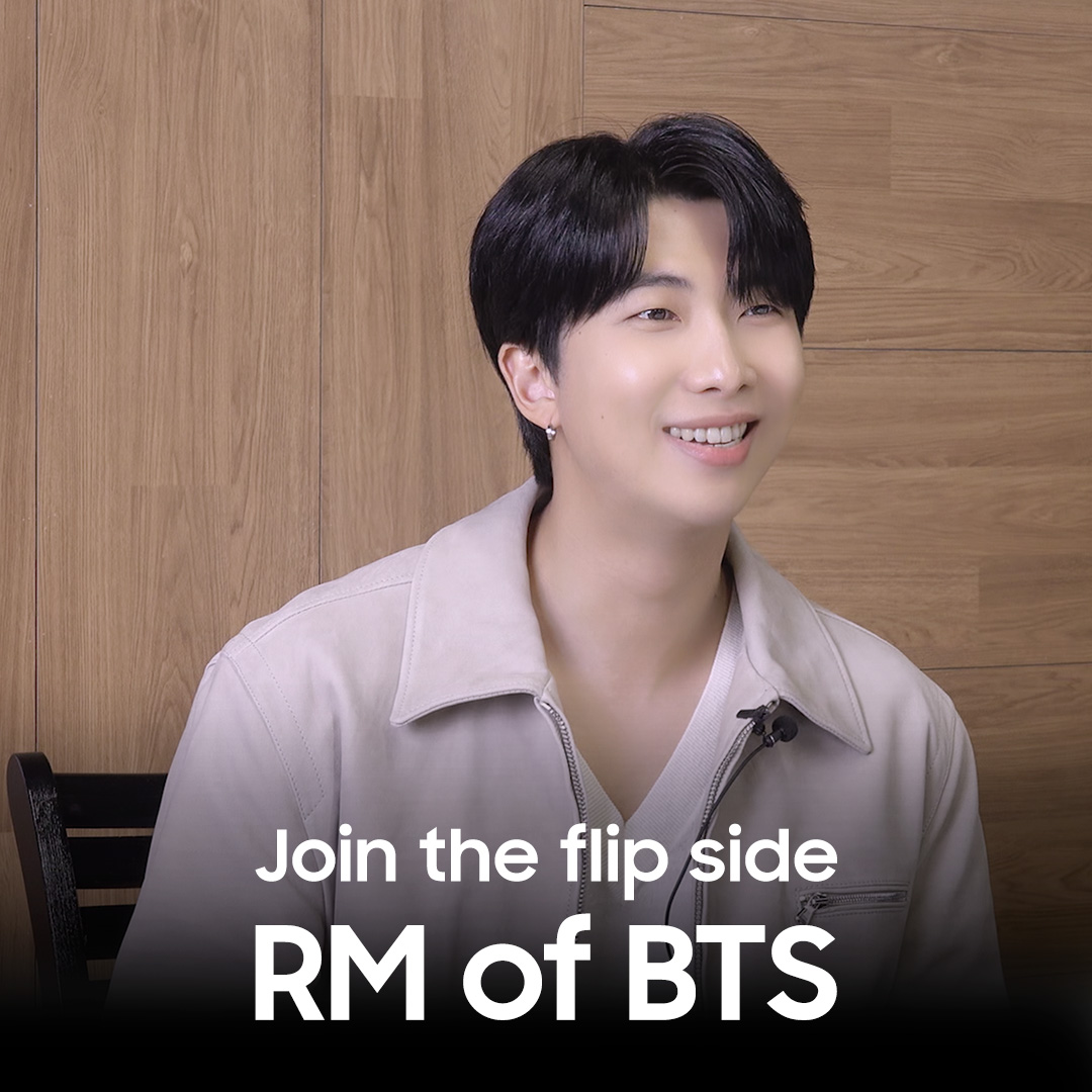Watch the video ‘till the end and discover what made #RM of 방탄소년단 fall in love with the Galaxy Z Flip series. #GalaxyZFlip5 #JoinTheFlipSide Learn more:
