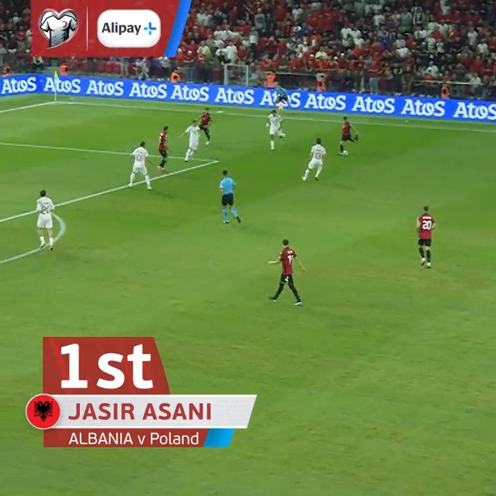 🇦🇱 Jasir Asani's golazo is your Goal of the Round! #EQGOTT | Alipay+