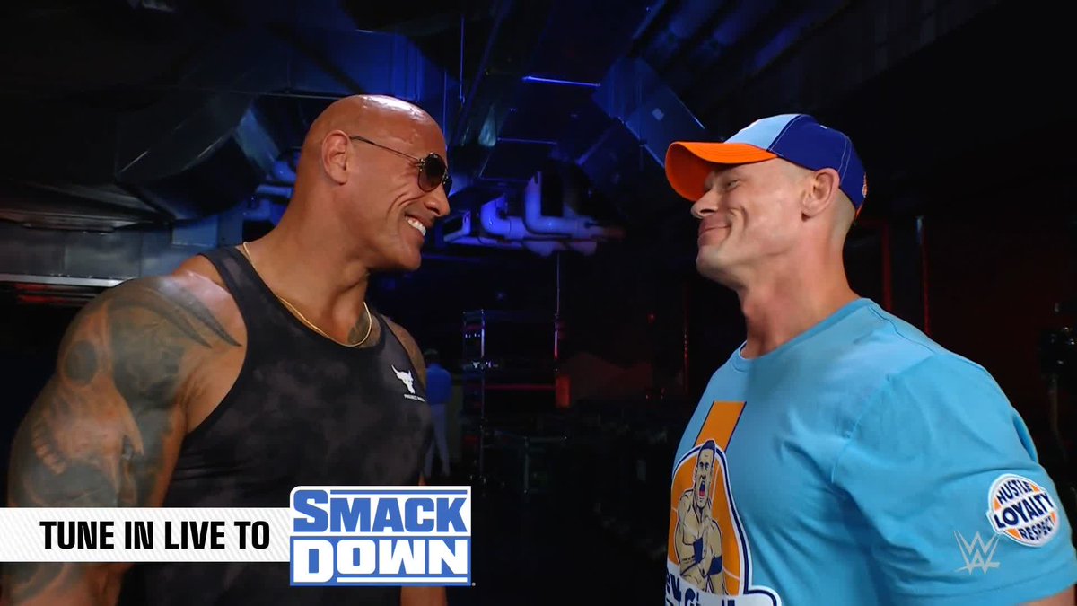 "Welcome home" This moment between The Rock and John Cena 🥹🙌 (via WWE)