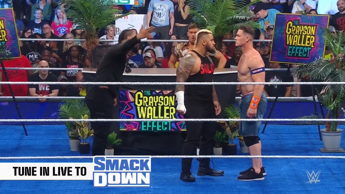 WHAT AN ENDING 😱 AJ Styles comes to the aid of John Cena and they take out #JimmyUso and Solo! #SmackDown