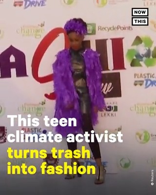 It's called trashion, look it up! Here's how this teen climate activist is using plastic waste to change the fashion industry and help the environment 👗♻️
