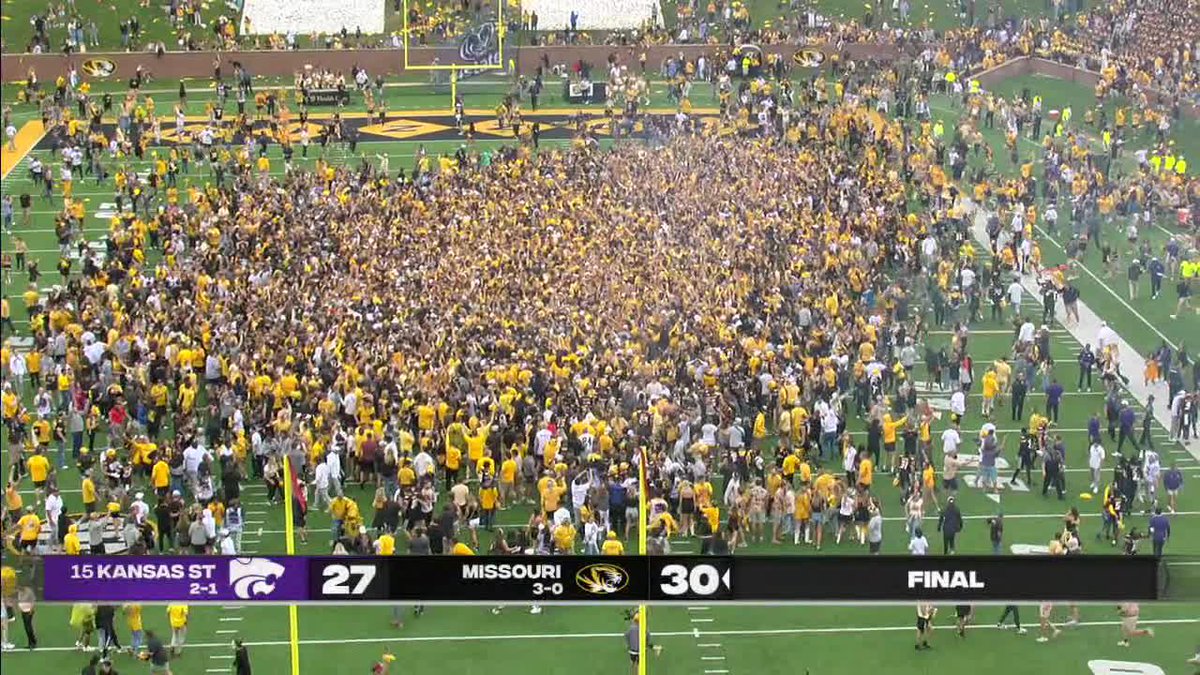 DOWN GOES NO. 15 K-STATE! A 61-YARD FIELD ON THE LAST PLAY OF THE GAME FOR MIZZOU!