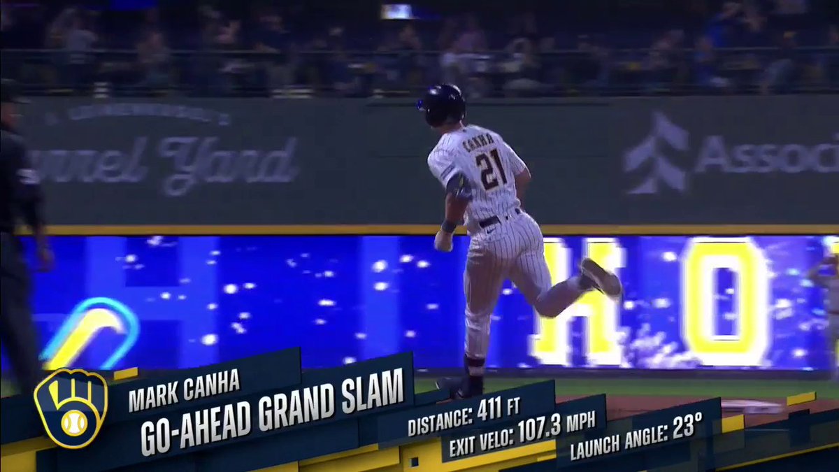 MARK CANHA GRAND SLAMMMMMMMM!!!!!!!!! #ThisIsMyCrew | #Brewers