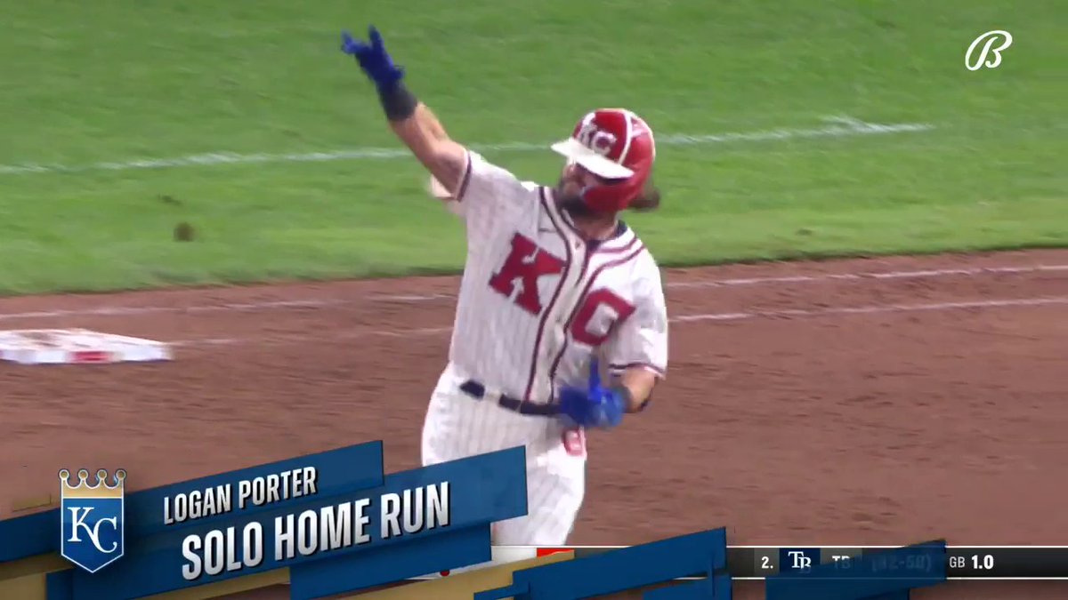 First big league home run for Logan Porter! #Royals TV: Bally Sports Kansas City Stream: Bally Sports app
