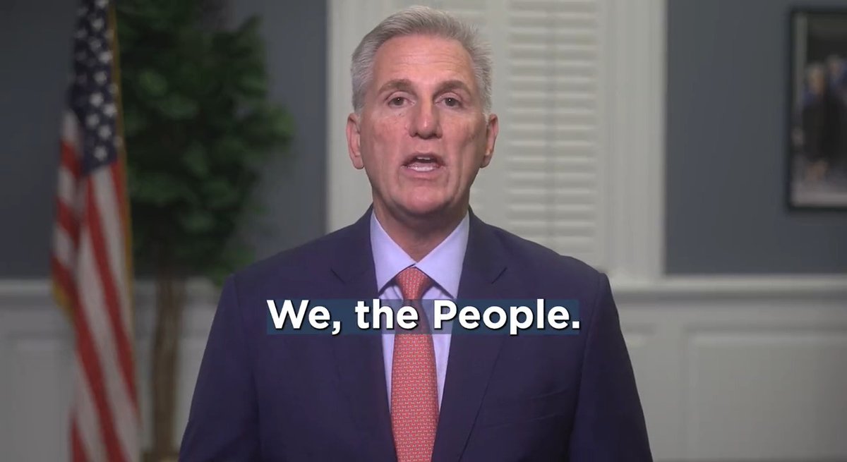 236 years ago, the Founders signed our Constitution, beginning our great American experiment. As Speaker, it is my duty to use every tool in the Constitution—including the power of the purse and oversight of the Executive Branch—to ensure Congress stands up for We the People.