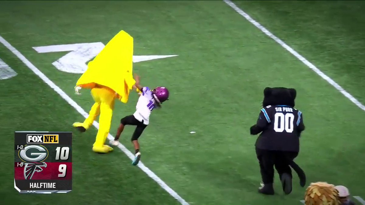 Someone’s kid just got stiff-armed by Cheese