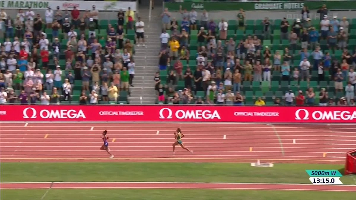 🚨 WORLD RECORD 🚨 Gudaf Tsegay has absolutely "pulverised" the 5000m world record! 🤯 She was lapping opponents there... #DiamondLeague