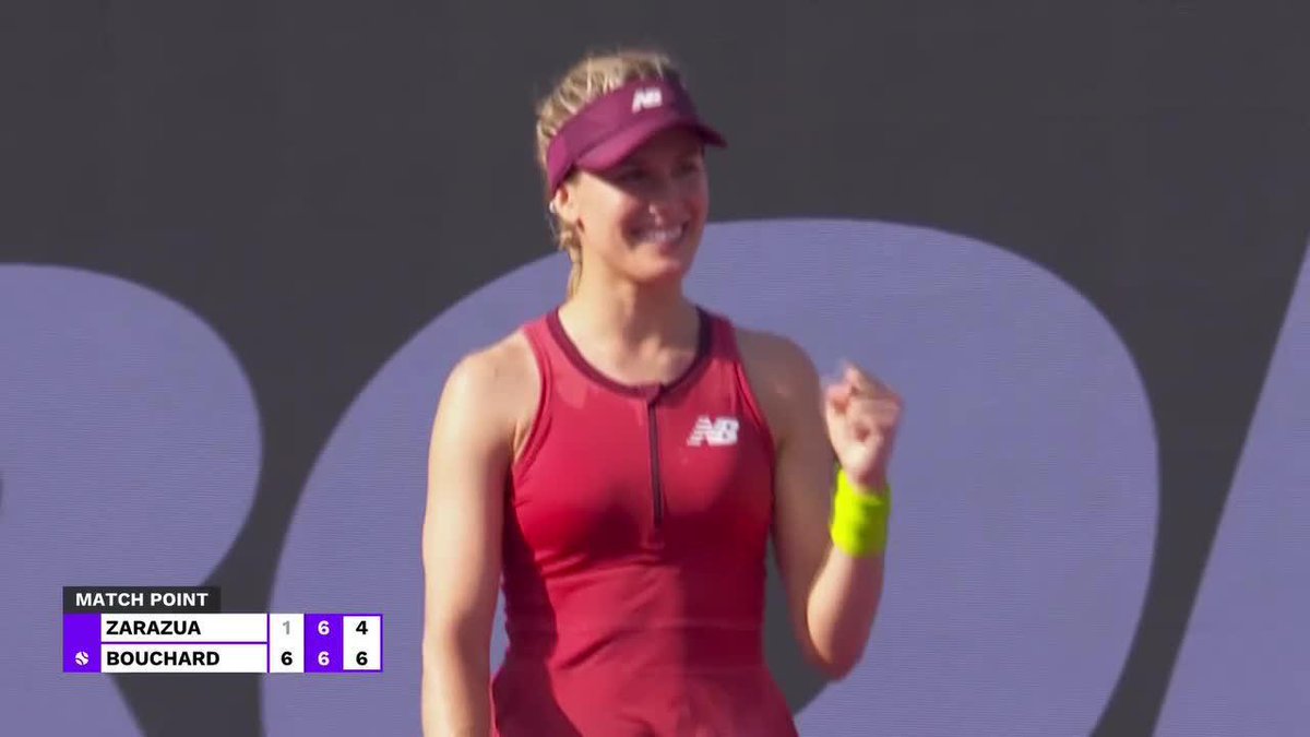 An ace to close it out 💥 Genie Bouchard is into Round 2 in Guadalajara! #GDLOpenAKRON