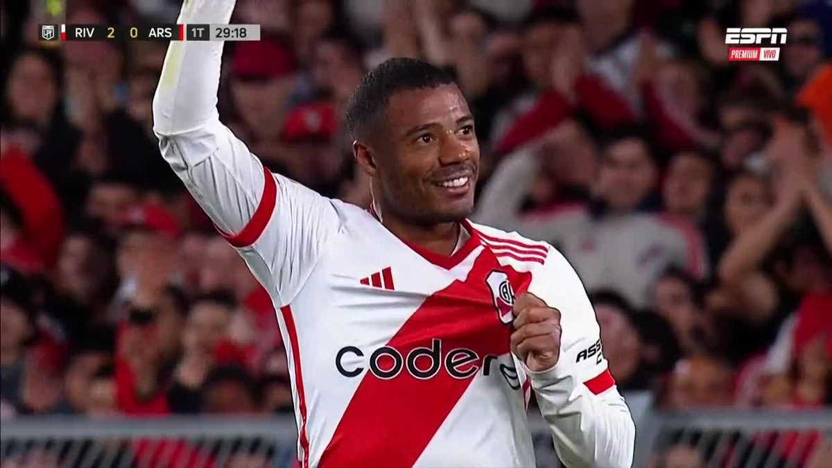 GO-LA-ZO 💥 Del pie derecho de Nico De La Cruz para el 2-0 del Millonario frente a Arsenal.