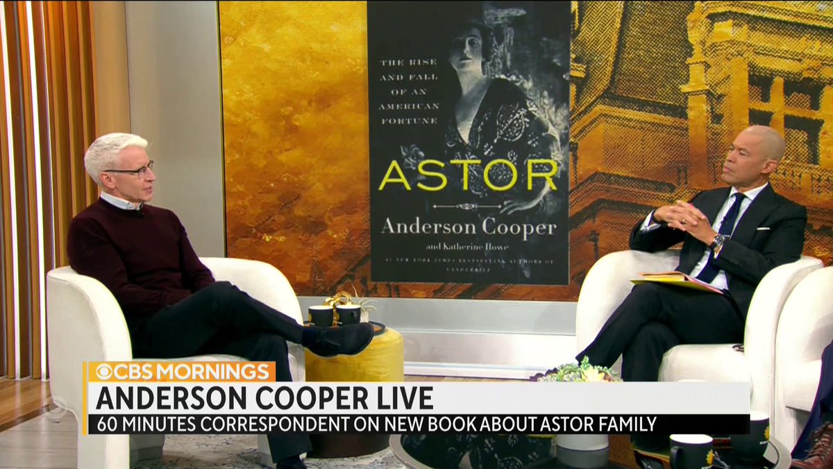 .Anderson Cooper says he finds “the actual lived experiences of the people” in “‘great’” families to be really interesting — inspiring him to write his new book about the Astors, a family that once had unlimited wealth, power and ambition.