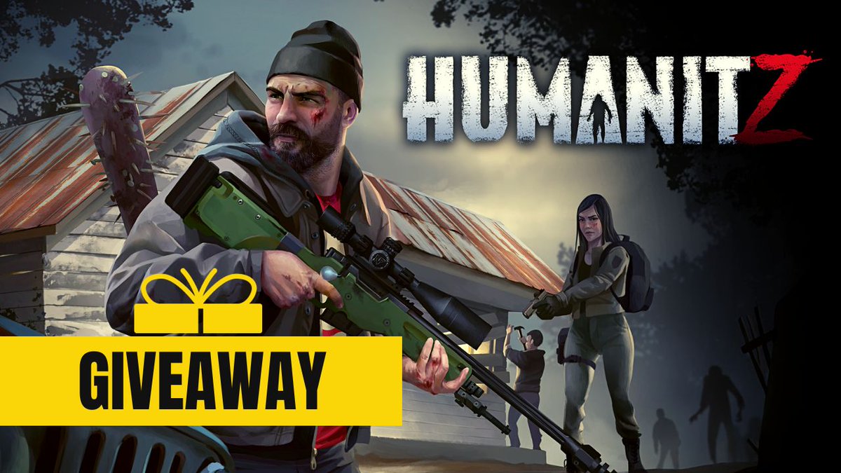 Survive the Zombie Apocalypse To celebrate the release of HumanitZ, we are giving away a Steam key for the game. ⛏️ Follow us 🪓 Retweet 🔨 Tag a friend to increase your chances of winning The winner will be announced on September 22nd.