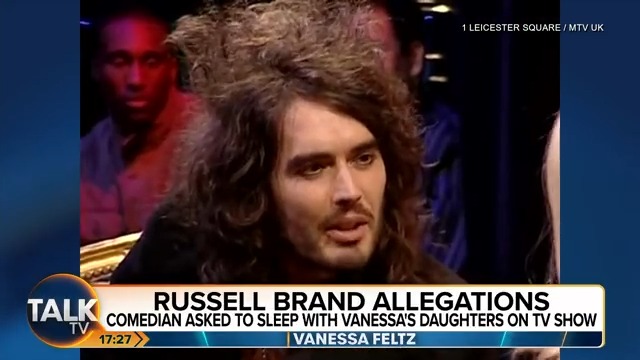 "I was deeply offended then, as I remain deeply offended now." Vanessa Feltz shares a clip showing Russell Brand asking her if he can sleep with her and her daughters on a TV show in 2006. #TalkTV