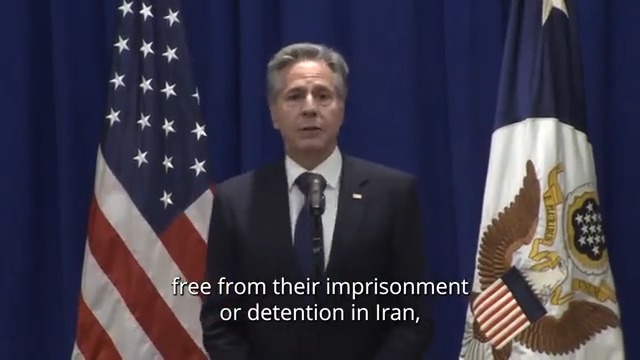 .Secretary Antony Blinken on the release of U.S. citizens from Iran: Husbands and wives, fathers and children, grandparents can hug each other again, can see each other again, can be with each other again.