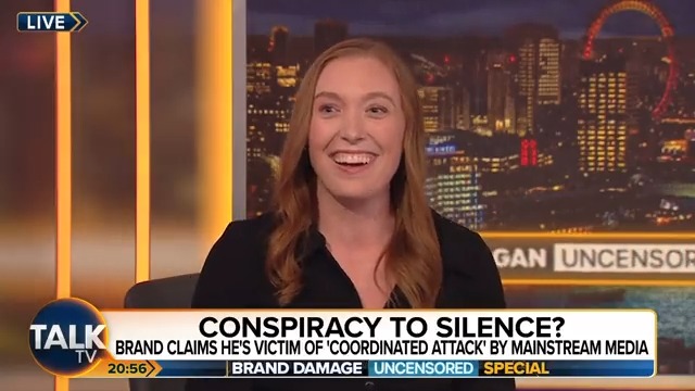 "It's like, is Elon Musk gonna rob a bank? Probably not." Pearl Davis thinks it's unlikely Russell Brand is guilty of the allegations made against him because he has 'women throwing themselves at him'. H. Pearl Davis | Louise Bagshawe | Piers Morgan | Talk