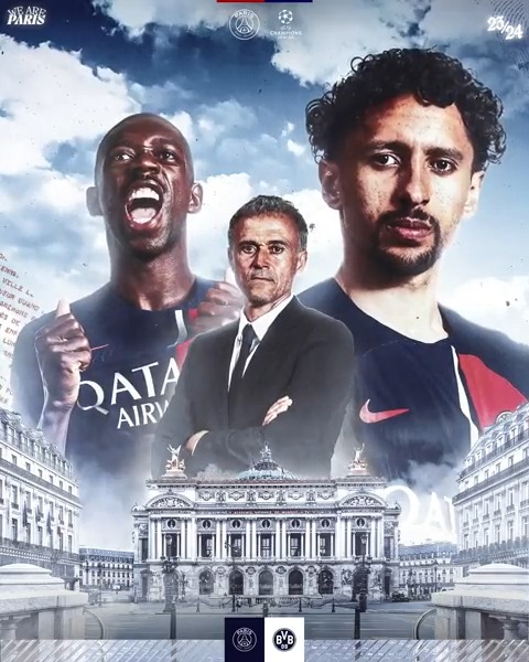 ⚽️ 𝐉𝐎𝐔𝐑 𝐃𝐄 𝐌𝐀𝐓𝐂𝐇 ⚽️ 🆚 Borussia Dortmund 🏆 UEFA Champions League - #UCL 📱 #PSGBVB 🏟️ Parc des Princes ⌚️ 21h 🔴 #ICICESTPARIS 🔵
