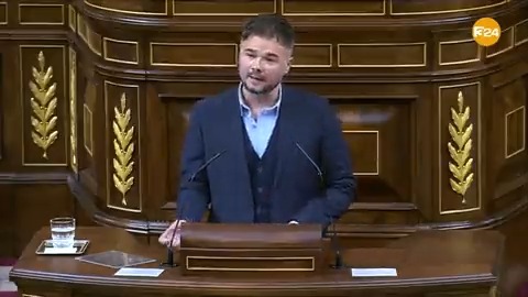 "Parlaré en català perquè puc, perquè és la llengua del meu país i perquè és la llengua que estimo": Gabriel Rufián estrena el català al Congrés dels Diputats