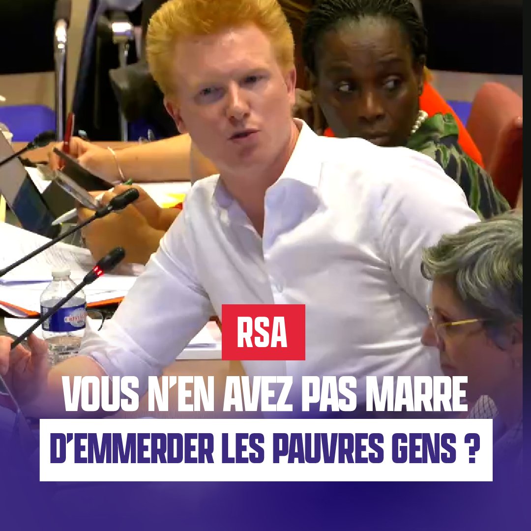 🔴 Vous n’en avez pas marre d’emmerder les pauvres gens ? Vous avez lourdé des milliards d’argent public sans contrepartie aux entreprises mais 600 euros de RSA, pour vous, c’est trop, il faut des contreparties ! Le RSA doit être revalorisé et inconditionnel.