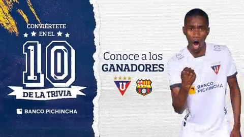 Más de medio millar de hinchas de BARCELONA S.C. y LDU Oficial acertaron las respuestas de #ElDiezDeLaTrivia 💛 A cuatro de ellos les sonrió la suerte y se llevan una camiseta de su equipo. ⚽ ¡Felicidades! 👏 Gabby G. Yamil Villarreal Ricardo Christian Naranjo