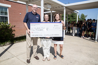 Today's "Big Day" reveal to award a local teacher $1,000 toward's a classroom project. Thanks to College Football Playoff (CFP) Foundation and the Sun Belt for helping make it all possible! #OurCity #EYFT