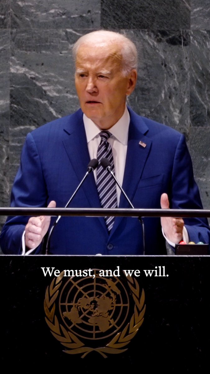 The eyes of the world are upon the United Nations. And we will be judged by whether or not we live up to the promises we have made to ourselves, to each other, to the most vulnerable, and to all those who will inherit the world we create.