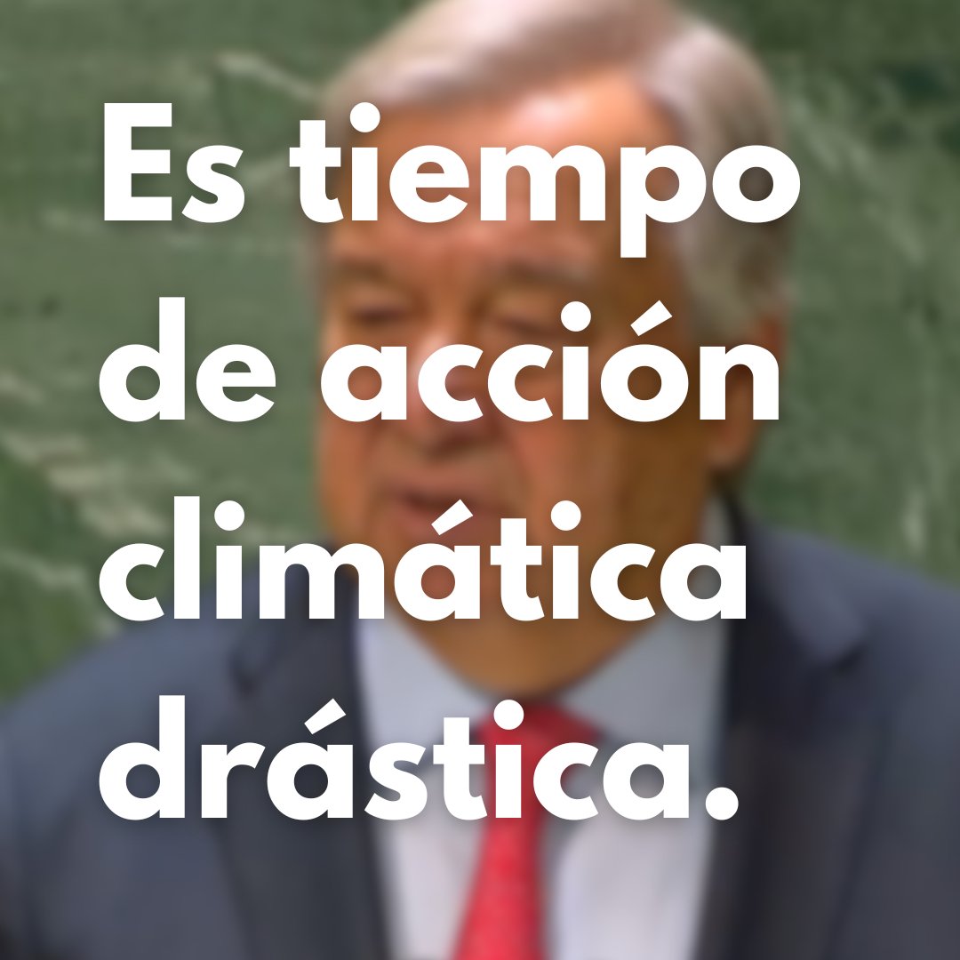 “El cambio climático no es sólo un cambio en el clima. Está cambiando la vida en nuestro planeta. Está matando a personas y devastando comunidades”. – António Guterres defiende una acción climática drástica para salvar nuestro futuro. #UNGA
