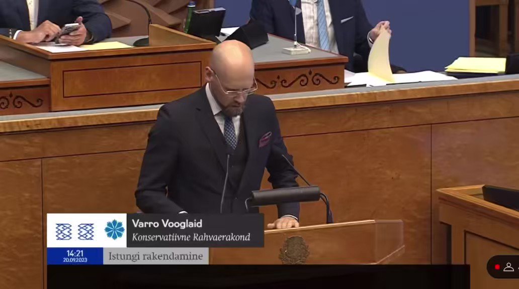 Riigikogu istung 20.09.2023 Varro Vooglaid ja EKRE tahavad korraldada rahvahääletust teemal, kas seksuaalne kasvatus koolides/lasteaedades peaks olema lubatud.