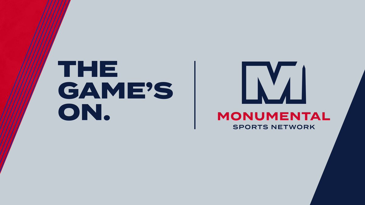 Monumental Sports Network is here. New Name. Same Channel. Enhanced Experience. The Game’s On Monumental Sports Network. 🔗: