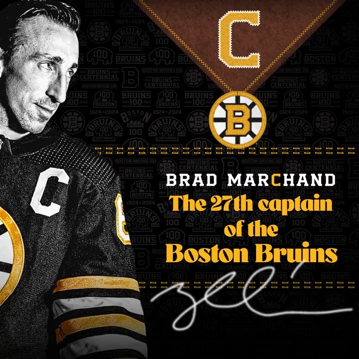 Marchy is the man. ©️ The Boston Bruins are proud to announce Brad Marchand as the club's next captain. 📰: