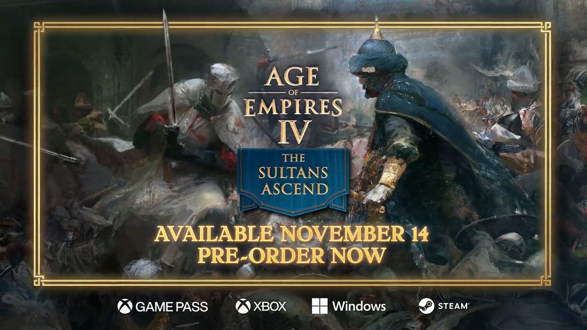 Lead powerful forces in defense of your homeland in The Sultans Ascend – the exciting new expansion coming to Age of Empires IV on November 14th! 📜