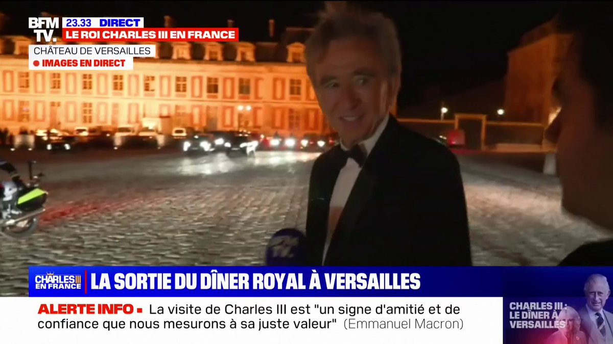 BFM a demandé au vrai roi de France ce qu’il pensait de la réception de son homologue Charles III et il a trouvé ça, je cite, « merveilleux de recevoir le roi d’Angleterre dans la galerie des glaces. » Merci pour ce moment, mon Prince.