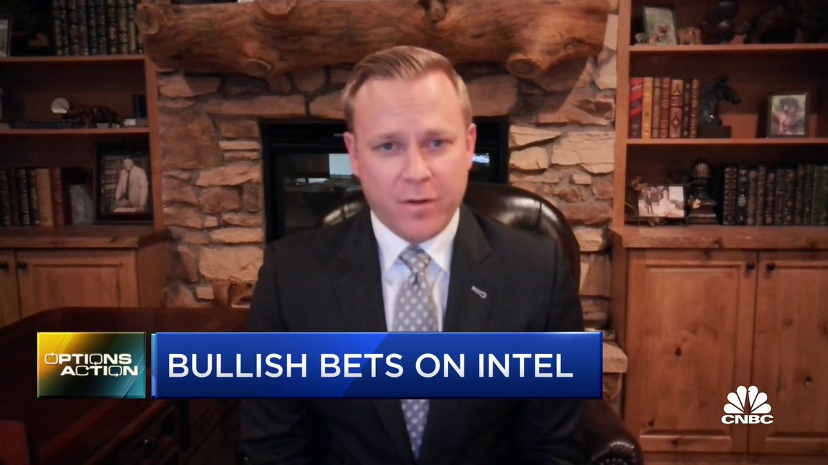 Intel getting pinched! The stock dropping more than 10% over the past week. Options traders are placing bullish bets on the company. Kevin Kelly breaks down the action! $INTC